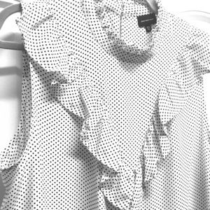 Polka dot ruffle top by who what wear